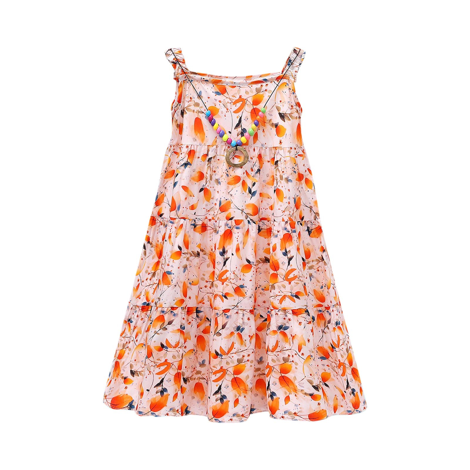 Baby Girl's Dresses Floral Tank Dress Summer Casual Toddler Girl Dress Kids Outfits Princess Dresses Big Girls Everyday Dress Girl Party Birthday Size 3T